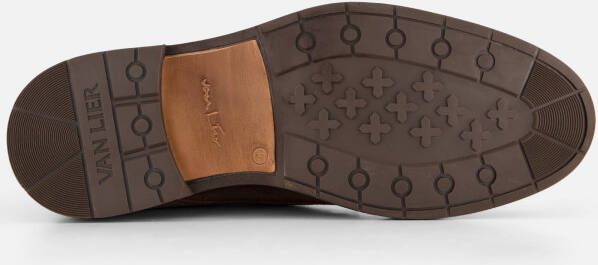 Van Lier Veterschoenen bruin Suede