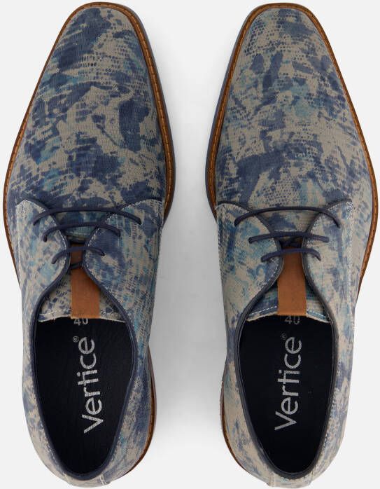 Vertice Veterschoenen blauw Leer