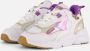 VINGINO Beau chunky leren sneakers wit paars goud Meisjes Leer Meerkleurig 28 - Thumbnail 6