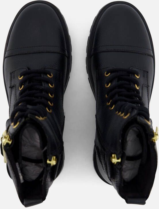 VINGINO Britt Bikerboots zwart Leer