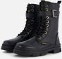 Vingino Jennifer Hi Veterboots Laarzen Met Veters Meisjes Kids Zwart - Thumbnail 9