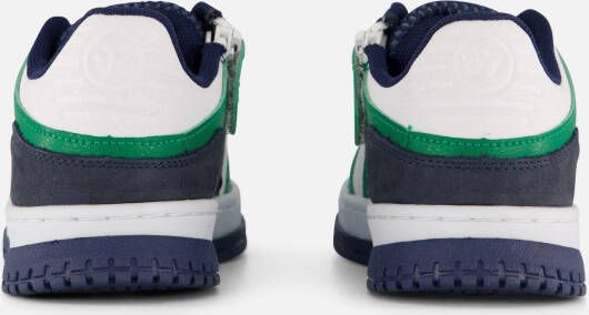VINGINO Kevin leren sneakers groen wit Jongens Leer Meerkleurig 34 - Foto 6