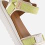 Vingino VIN825405-994 Meisjes Platte Sandalen Beige Leer Klittenband - Thumbnail 9