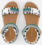 Vingino VIN825405-528 Meisjes Platte Sandalen Blauw Leer Klittenband - Thumbnail 7
