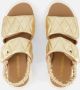 Vingino VIN825403-995 Meisjes Platte Sandalen Goud Leer Klittenband - Thumbnail 7