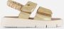 Vingino VIN825403-995 Meisjes Platte Sandalen Goud Leer Klittenband - Thumbnail 10