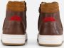 Vingino Sil Mid Hoge sneakers Leren Sneaker Jongens Kids Bruin - Thumbnail 9