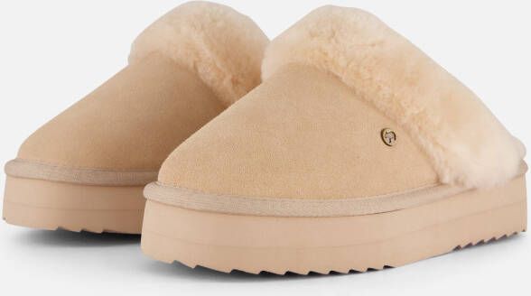 Warmbat Flurry Plateau Pantoffels beige Suede