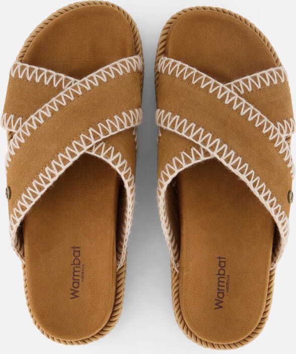 Warmbat Nullagine Slippers cognac Suede