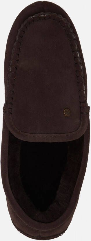 Warmbat Pantoffels donkerbruin Suede