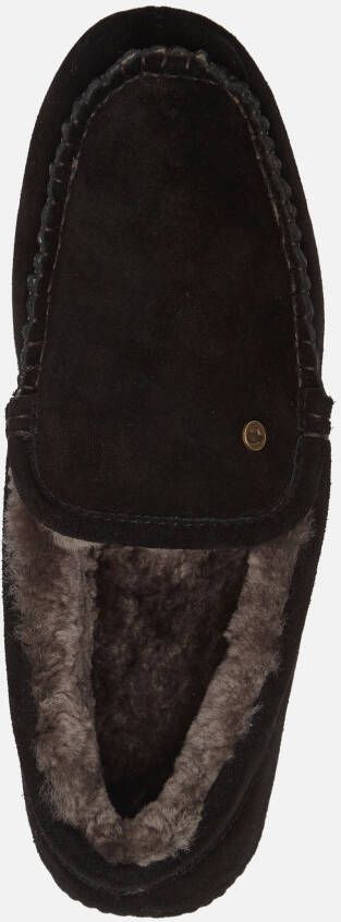 Warmbat Pantoffels zwart Suede