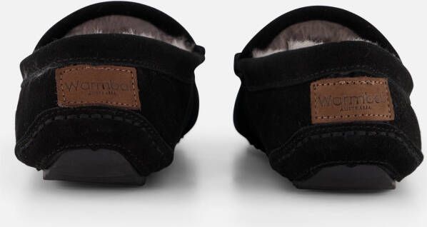 Warmbat Pantoffels zwart Suede