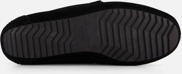 Warmbat Pantoffels zwart Suede