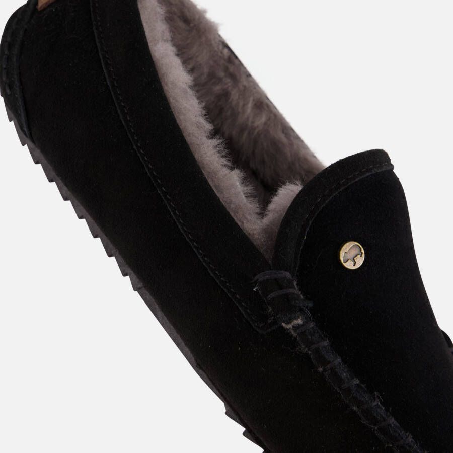 Warmbat Pantoffels zwart Suede