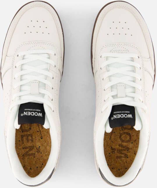 Woden Bjork Mix Sneakers wit Leer