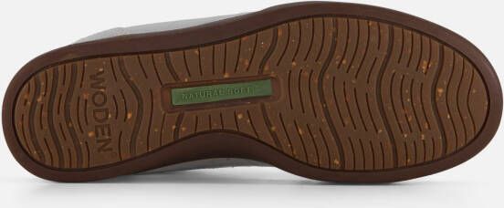 Woden Bjork Sneakers zilver Leer