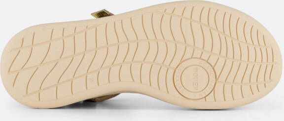 Woden Line Leopard Sandalen beige Leer
