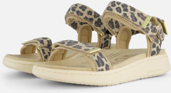 Woden Line Leopard Sandalen Leer