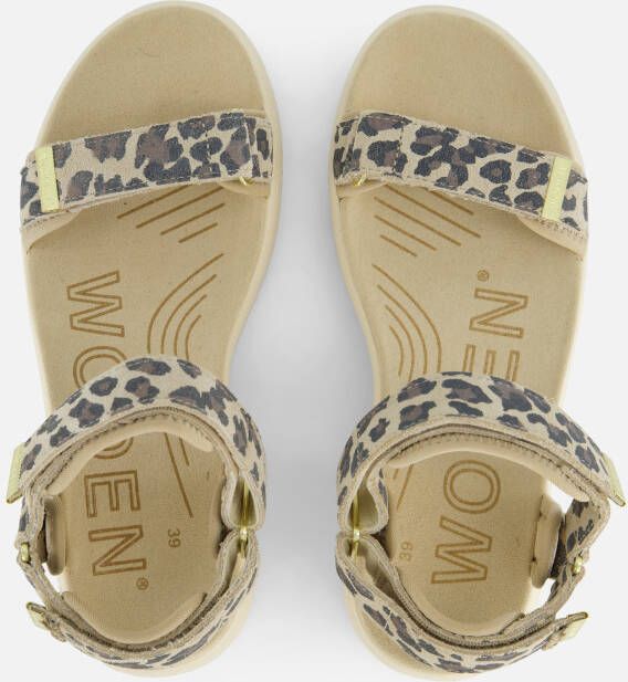 Woden Line Leopard Sandalen Leer