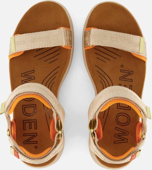 Woden Line Lite Sandalen beige Textiel