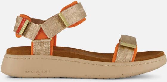 Woden Line Lite Sandalen beige Textiel