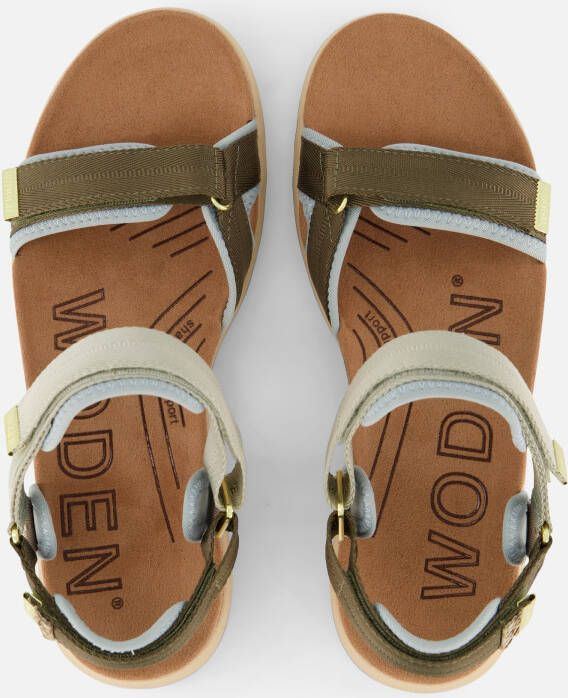 Woden Line Lite Sandalen bruin Textiel