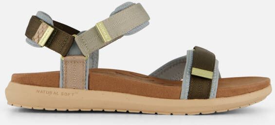 Woden Line Lite Sandalen bruin Textiel
