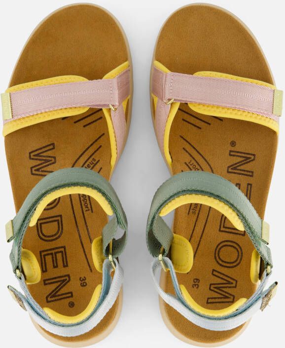 Woden Line Lite Sandalen groen Textiel