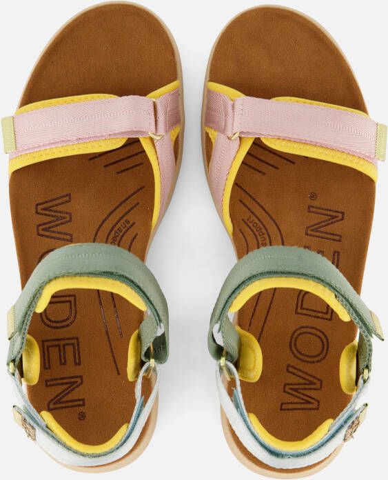 Woden Line Lite Sandalen groen Textiel