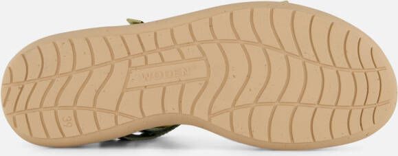 Woden Line Lite Sandalen groen Textiel