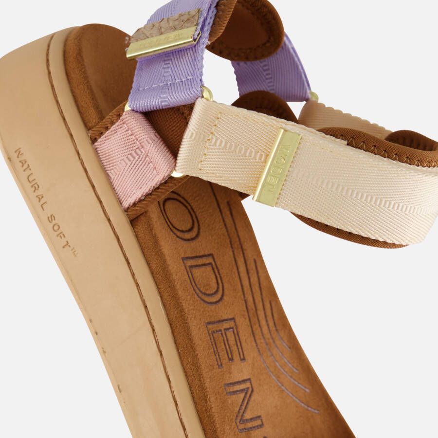 Woden Line LIte Sandalen roze Textiel