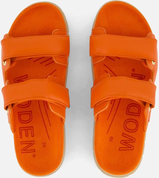 Woden Lisa Sandalen oranje Leer