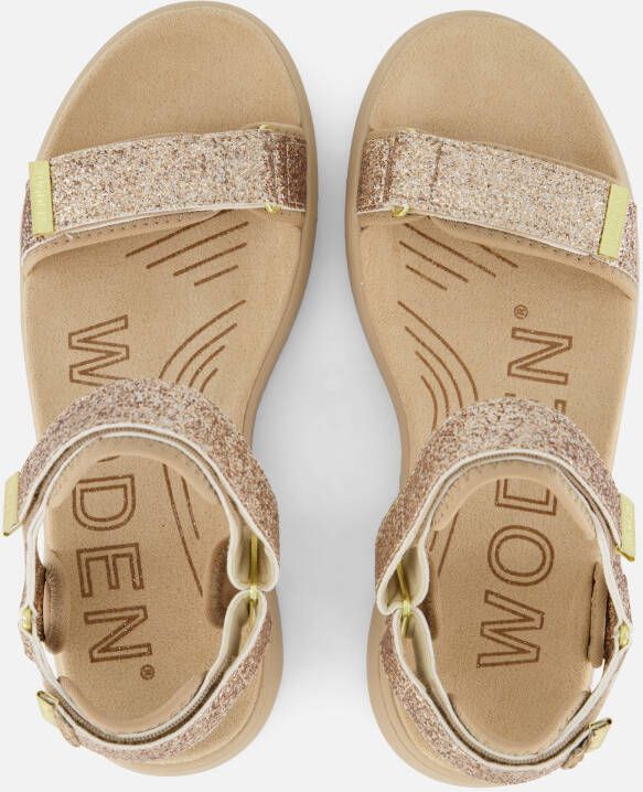 Woden Lite Line Sandalen beige Textiel