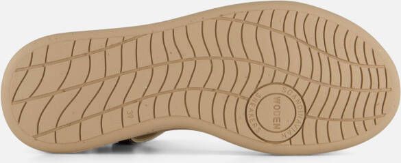 Woden Lite Line Sandalen beige Textiel