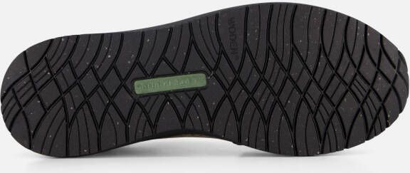 Woden Nora natural soft sneakers zwart snake