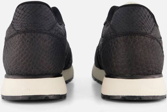 Woden Ronja Croco Sneakers zwart Leer