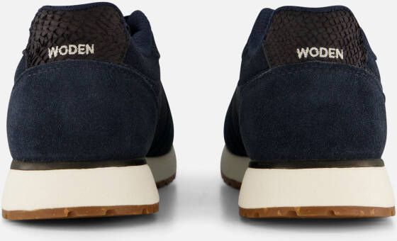 Woden Ronja Icon Sneakers blauw Suede