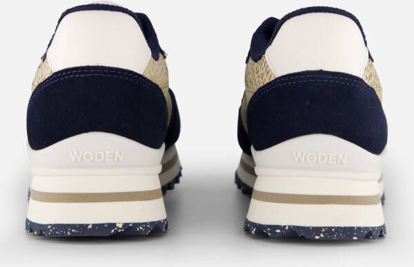 Woden Ronja Plateau Sneakers blauw Leer