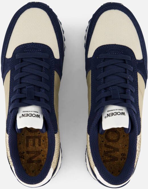 Woden Ronja Plateau Sneakers blauw Leer