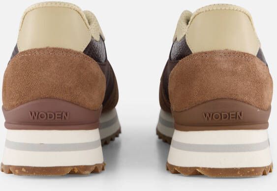 Woden Ronja Plateau Sneakers bruin Suede