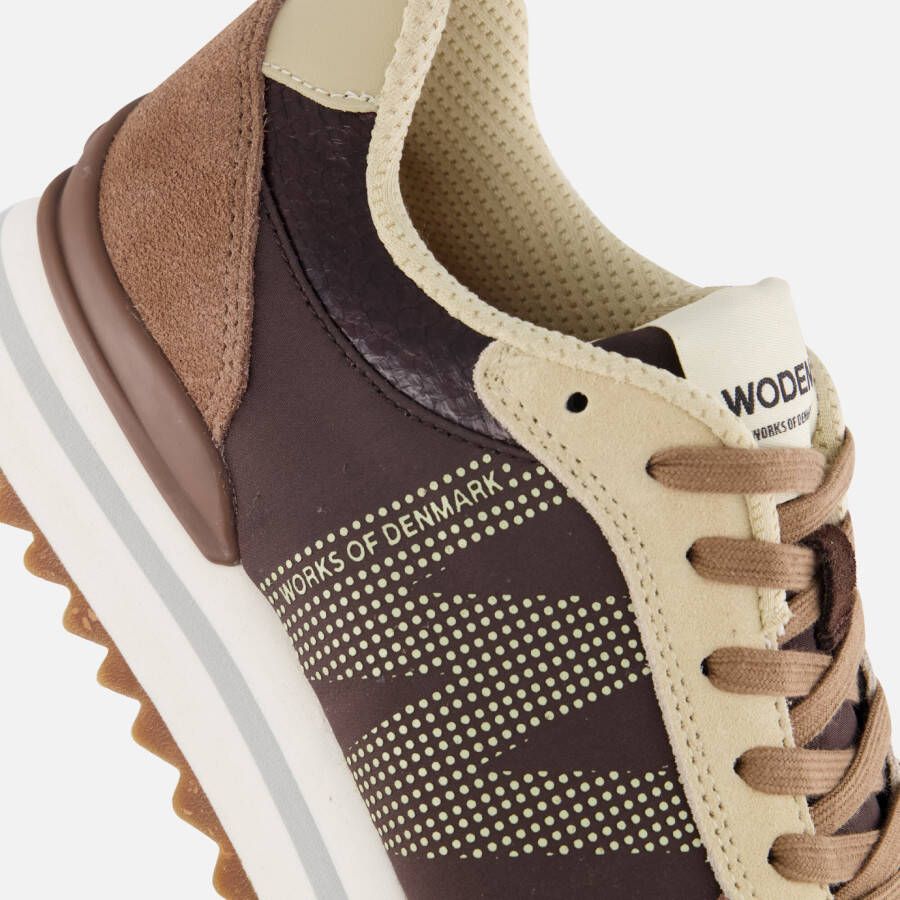 Woden Ronja Plateau Sneakers bruin Suede