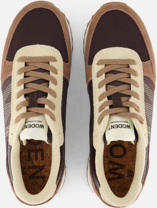 Woden Ronja Plateau Sneakers bruin Suede