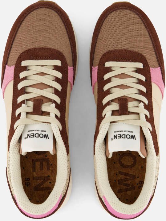 Woden Ronja Sneakers groen Leer