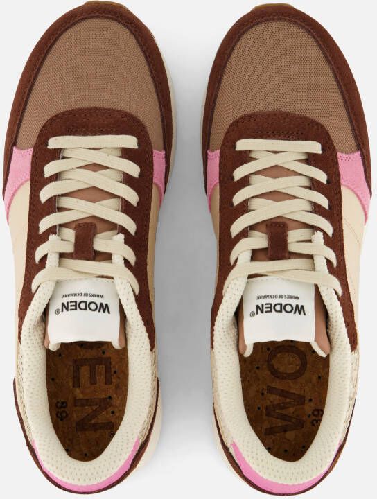 Woden Ronja Sneakers groen Leer