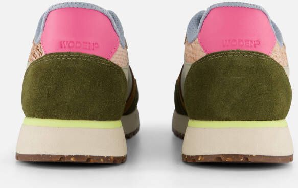 Woden Ronja Sneakers groen Leer
