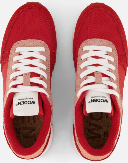Woden Ronja Sneakers rood Textiel