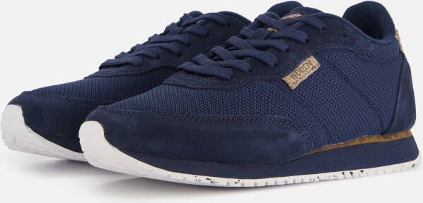 Woden Signe Sneakers blauw Suede