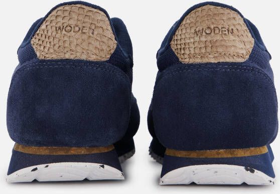 Woden Signe Sneakers blauw Suede