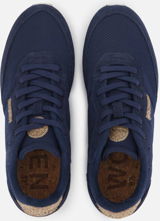 Woden Signe Sneakers blauw Suede