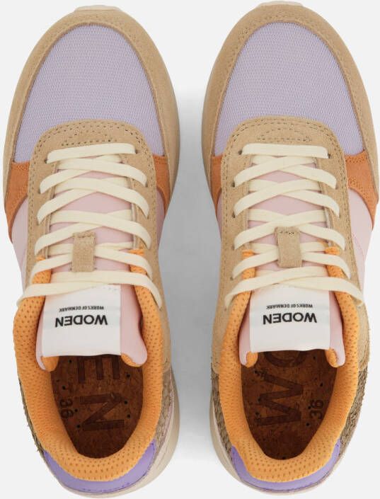 Woden Sneakers beige Textiel
